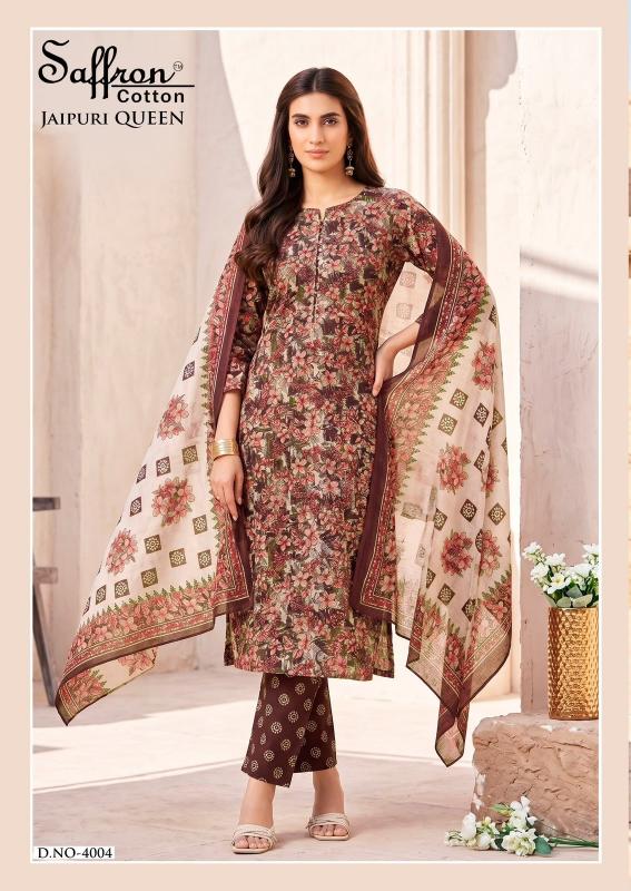 Saffron jaipuri karachi vol 1 wholesale cotton dress material in mumbai